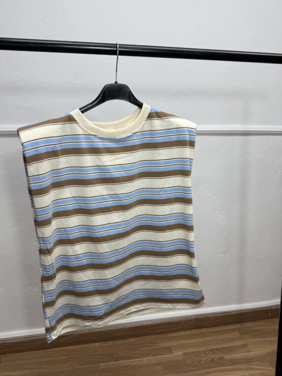 Camiseta hombreras rayas - Imagen 3