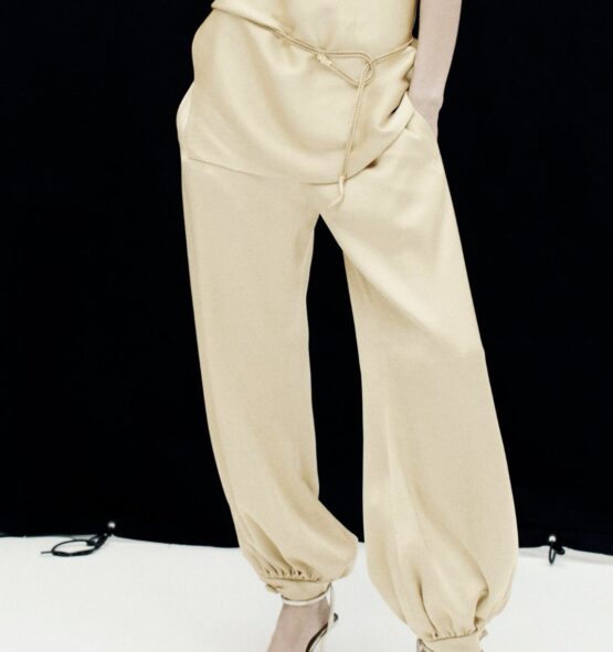 Pantalón bombacho satinado